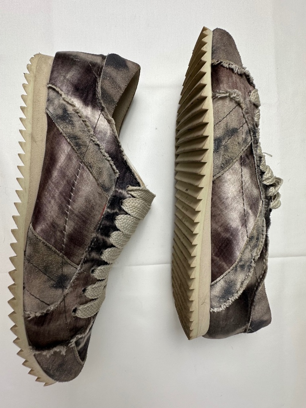 Pedro Garcia Tie Dye Leather Platform Sneakers